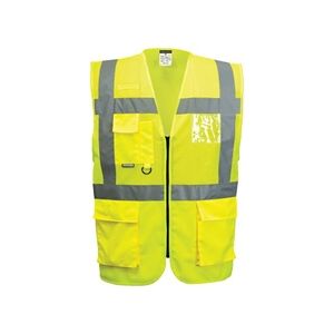 Portwest Madrid Hi Vis Half Mesh Executive Vest 4XL Yellow (Pack 10) Portwest Madrid Hi Vis Half Mesh Executive Vest 4XL Yellow (Pack 10)