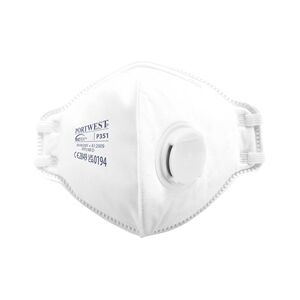 Unbranded FFP3 Valved Dolomite Fold Flat Respirator (White) Unbranded FFP3 Valved Dolomite Fold Flat Respirator (White)