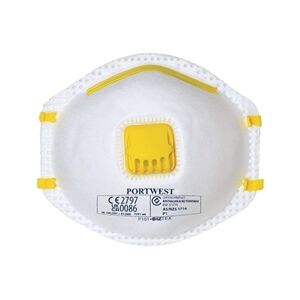 Portwest FFP1 Valved Respirator White (Pack of 10) Portwest FFP1 Valved Respirator White (Pack of 10)
