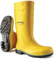 Dunlop Acifort Heavy Duty Full Safety Wellington Boot Yellow 06 (Pair)