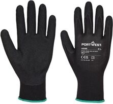 Portwest Dermi-Grip NPR15 Nitrile Sandy Glove L Blk (Pack of 12)