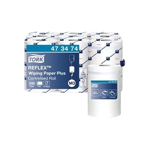 Tork Reflex M3 Wiping Paper + 2-Ply 200 Sheets (Pack of 9) 473474 Tork Reflex M3 Wiping Paper + 2-Ply 200 Sheets (Pack of 9) 473474