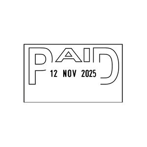 COLOP Printer 38 Self Inking Date and Message Stamp PAID COLOP Printer 38 Self Inking Date and Message Stamp PAID