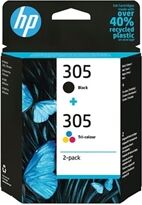 HP 305 Original Ink Cartridge Black/Tri-color 2-pack 6ZD17AE