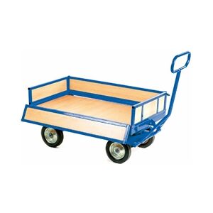 GPC Heavy Duty Turntable Truck; 4 Sided Unit w Braking Handle; Blue/Veneer GPC Heavy Duty Turntable Truck; 4 Sided Unit w Braking Handle; Blue/Veneer