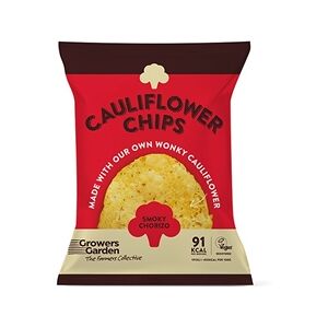 12 Pack Growers Garden Cauliflower Crisps with Smoky Chorizo 84g 12 Pack Growers Garden Cauliflower Crisps with Smoky Chorizo 84g