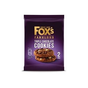 Fox's Triple Chocolate Twin Pack 45g 48 Cookies Fox's Triple Chocolate Twin Pack 45g 48 Cookies