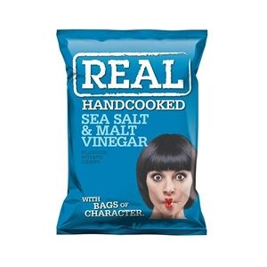 Real Crisps Sea Salt & Malt Vinegar 24x35g Real Crisps Sea Salt & Malt Vinegar 24x35g