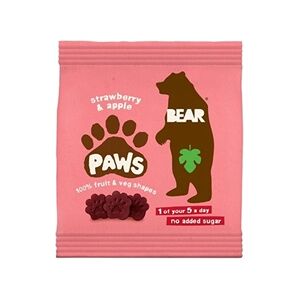 BEAR Paws Fruit Shapes Strawberry & Apple 20g (18 Pack) BEAR Paws Fruit Shapes Strawberry & Apple 20g (18 Pack)