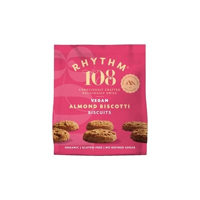 RHYTHM108 8 Pack Rhythm 108 Organic Tea Biscuit - Almond Biscotti RHYTHM108 8 Pack Rhythm 108 Organic Tea Biscuit - Almond Biscotti