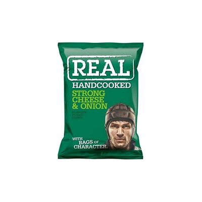 Real Crisps Strong Cheese & Onion 24x35g Real Crisps Strong Cheese & Onion 24x35g