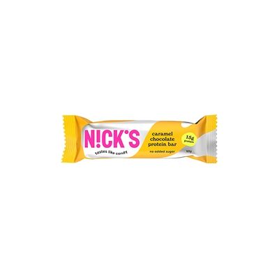 Nicks N!Cks Protein Bar Caramel Chocolate 50G 12 Nicks N!Cks Protein Bar Caramel Chocolate 50G 12