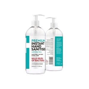 Unbranded Premium Hand Sanitiser with Aloe Vera 500ml (Pack of 6) Unbranded Premium Hand Sanitiser with Aloe Vera 500ml (Pack of 6)