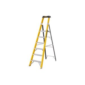 Climb-It Glass Fibre Platform Stepladder; 6 Tread; 150kg; Yellow/Black Climb-It Glass Fibre Platform Stepladder; 6 Tread; 150kg; Yellow/Black