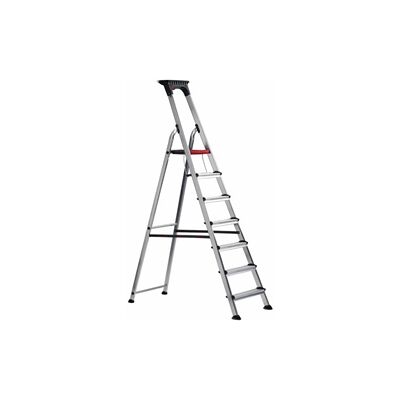 Double Decker Step; 7 Tread; Aluminium; 150kg; Silver/Black/Red Double Decker Step; 7 Tread; Aluminium; 150kg; Silver/Black/Red