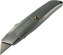 Stanley Retractable Blade Knife Die-cast Metal 3 Blades Ref 2-10-099