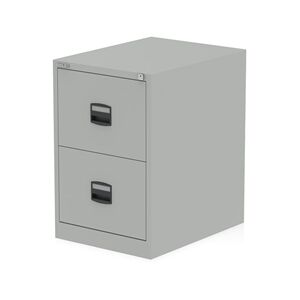 Qube by Bisley 2 Drawer Filing Cabinet Goose Grey Qube by Bisley 2 Drawer Filing Cabinet Goose Grey