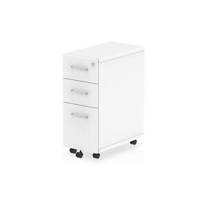 Impulse Narrow Under Desk Pedestal 3 Drawer White - I001655 Impulse Narrow Under Desk Pedestal 3 Drawer White - I001655
