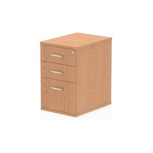 Impulse 600 Desk High Pedestal 3 Drawer Oak - I000777 Impulse 600 Desk High Pedestal 3 Drawer Oak - I000777