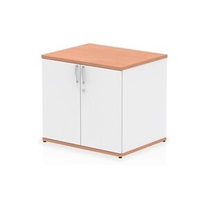 Impulse 600mm Deep Desk High Cupboard Beech and White Impulse 600mm Deep Desk High Cupboard Beech and White