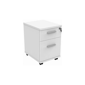 Mobile Under Desk Office Storage Unit 2 Drawers Arctic White Mobile Under Desk Office Storage Unit 2 Drawers Arctic White
