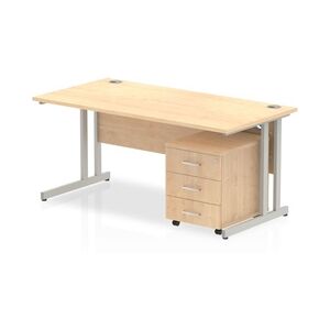 Impulse 1400 Straight Cantilever Workstation with Three drawer mobile Impulse 1400 Straight Cantilever Workstation with Three drawer mobile