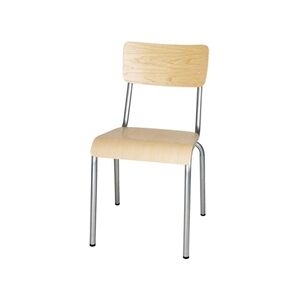 Bolero Cantina Side Chairs Wooden Seat & Backrest Galvanised (4 Pack) Bolero Cantina Side Chairs Wooden Seat & Backrest Galvanised (4 Pack)