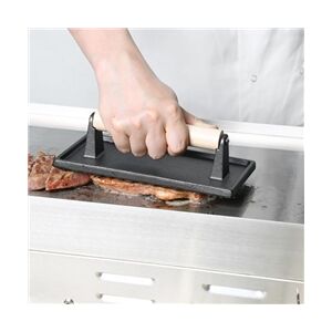 Vogue Cast Iron Steak Weight with Wood Handle Vogue Cast Iron Steak Weight with Wood Handle