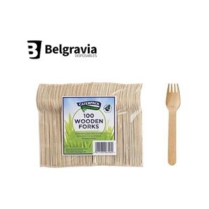 Belgravia CaterPack Wooden Forks Pack 100's - PACK (10) Belgravia CaterPack Wooden Forks Pack 100's - PACK (10)