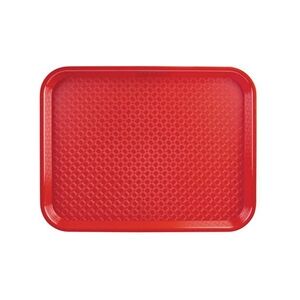 Fixtures Red Plastic Fast Food Serving Tray {34cm x 26cm} Fixtures Red Plastic Fast Food Serving Tray {34cm x 26cm}