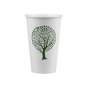 Vegware Green Tree White Hot Cups 16oz 89-Series (1000 pack) Vegware Green Tree White Hot Cups 16oz 89-Series (1000 pack)