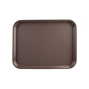 Olympia Kristallon Large Polypropylene Fast Food Tray Brown 450mm Olympia Kristallon Large Polypropylene Fast Food Tray Brown 450mm