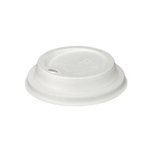 Unbranded Moulded Fibre Coffee Cup Lid 12 to 16oz White (Pack of 1000) D06032 Unbranded Moulded Fibre Coffee Cup Lid 12 to 16oz White (Pack of 1000) D06032