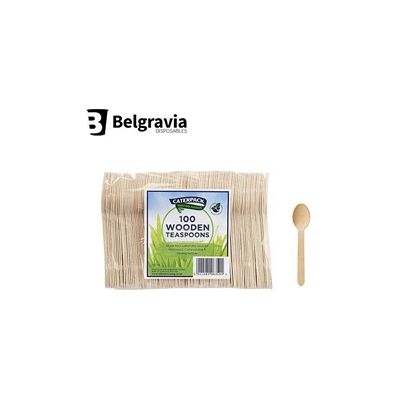 Belgravia CaterPack Wooden Tea Spoons Pack 100's - PACK (10) Belgravia CaterPack Wooden Tea Spoons Pack 100's - PACK (10)