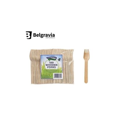 Belgravia CaterPack Wooden Forks Pack 100's - PACK (10) Belgravia CaterPack Wooden Forks Pack 100's - PACK (10)