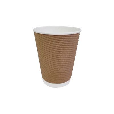 Fiesta Insulated Wavy Wall Disposable Cup - 340ml - Pack of 25 Fiesta Insulated Wavy Wall Disposable Cup - 340ml - Pack of 25