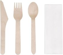 Fiesta Compostable Wooden Cutlery Meal Pack (250 pack)