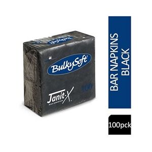 Janit-X Bulky Soft Paper Cocktail Napkins Black Janit-X Bulky Soft Paper Cocktail Napkins Black