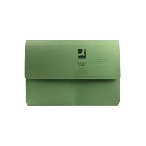 Q-Connect Document Wallet Foolscap Green (Pack of 50) Ref KF23012 Q-Connect Document Wallet Foolscap Green (Pack of 50) Ref KF23012