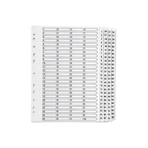 Q-Connect 1-100 Index Multi-Punched Reinforced Board Clear - KF97059 Q-Connect 1-100 Index Multi-Punched Reinforced Board Clear - KF97059
