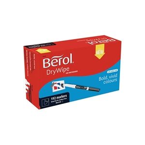 Berol Drywipe Pen Broad Black (192 Pack) 1984897 Berol Drywipe Pen Broad Black (192 Pack) 1984897