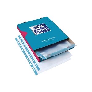 Oxford Punched Pocket 75micron A4 Blue/Clear (100 Pack) 400002150 Oxford Punched Pocket 75micron A4 Blue/Clear (100 Pack) 400002150