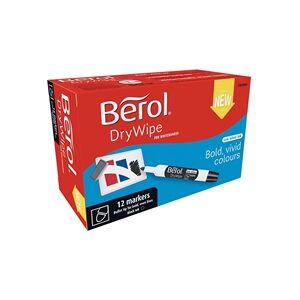 Berol Drywipe Marker Bullet Tip Black (12 Pack) 1984866 Berol Drywipe Marker Bullet Tip Black (12 Pack) 1984866