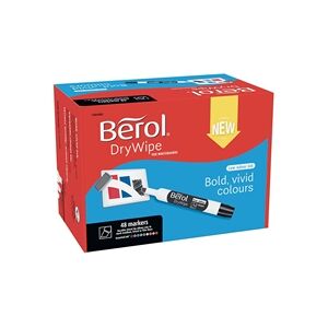 Berol Drywipe Marker Chisel Tip Assorted (48 Pack) 1984886 Berol Drywipe Marker Chisel Tip Assorted (48 Pack) 1984886