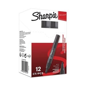 Sharpie M15 Perm Marker Bullet 1.8mm Black Pack 12 - S0192582 Sharpie M15 Perm Marker Bullet 1.8mm Black Pack 12 - S0192582