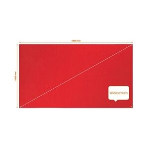 Nobo Impression Pro Widescreen Red Felt Board 1880x1060mm Nobo Impression Pro Widescreen Red Felt Board 1880x1060mm