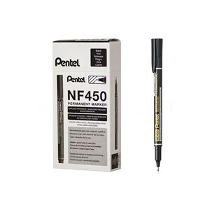 Pentel Permanent Marker Extra Fine Black (Pack of 12) NF450-A Pentel Permanent Marker Extra Fine Black (Pack of 12) NF450-A