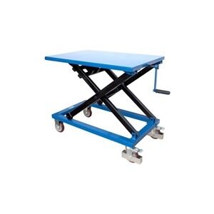 Vulcan Winch Scissor Lift Table; Platform WxD: 950x600mm Steel; Blue Vulcan Winch Scissor Lift Table; Platform WxD: 950x600mm Steel; Blue