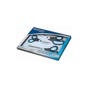 Westcott Scissors Set - Stainless Steel, Soft Grip, 3 Pack Westcott Scissors Set - Stainless Steel, Soft Grip, 3 Pack