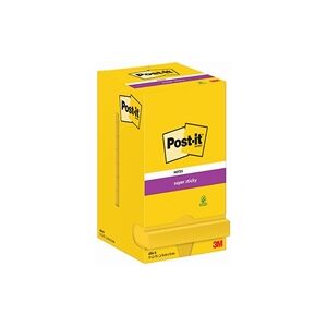 Post-it Super Sticky Notes 76x76mm 90 Sheets Ultra Yellow (Pack of 12) Post-it Super Sticky Notes 76x76mm 90 Sheets Ultra Yellow (Pack of 12)